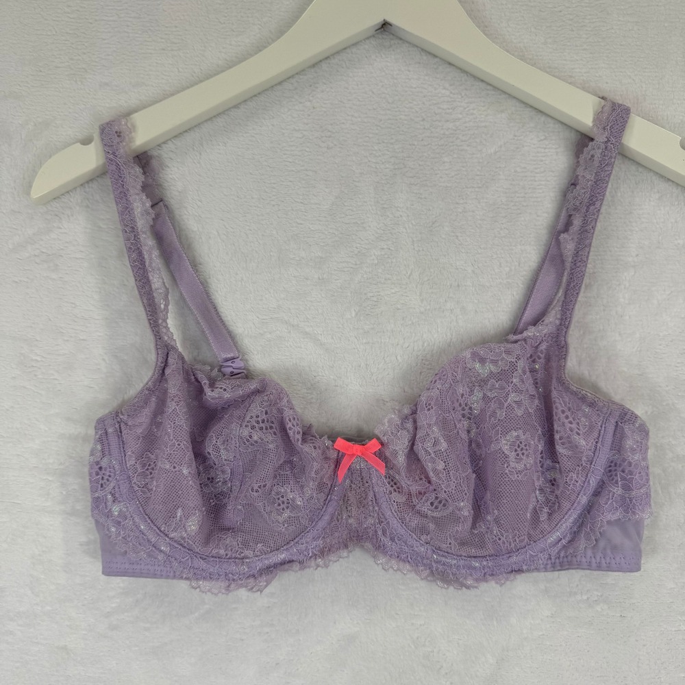 Victorias Secret Dream Angels Light Purple Lace Unlined Demi Bra‎ 34D